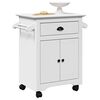 vidaXL Kitchen Trolley "BODO" White 28.3x17.7x31.5"