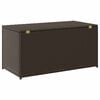vidaXL Outdoor Storage Box Brown Polyethylene rattan, Powder-coated steel