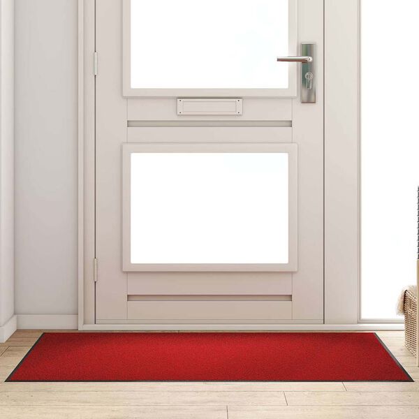 vidaXL Doormat Red and Black 35.4" x 59.1" Polypropylene and vinyl