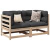 vidaXL Garden Sofa Set Natural Pine Solid Pine Wood Medium Modular