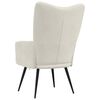 vidaXL Relaxing Chair Cream White 100% Polyester Velvet, Foam, Steel