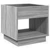 vidaXL Bedside Table Grey Sonoma Engineered wood, glass Medium