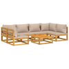 vidaXL Garden Lounge Set Taupe Solid Acacia wood, 100% polyester Large