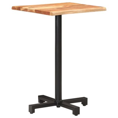 vidaXL Bistro Table with Live Edges 19.7"x19.7"x29.5" Solid Acacia Wood