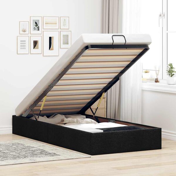 vidaXL Ottoman Bed Frame Black