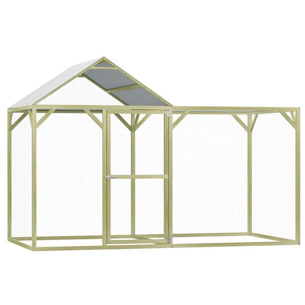 vidaXL Chicken Cage Green and silver