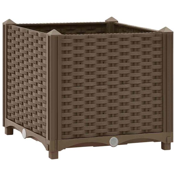 vidaXL Raised Bed 15.7"x15.7"x15" Polypropylene