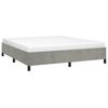 vidaXL Bed Frame Light Gray Velvet, Plywood, Engineered Wood