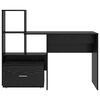 vidaXL Desk Black Oak 51.77 x 19.69 x 41.93 in Engineered Wood