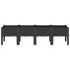 vidaXL Garden Planter Black Polypropylene Large Decorative Inlays