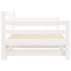 vidaXL Daybed With Trundle White Solid Pine Wood Twin
