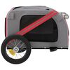 vidaXL Pet Bike Trailer Red and Grey Oxford fabric, Iron, PVC One Size