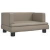 vidaXL Kids Sofa Cappuccino Faux Leather, Solid Pine Wood, Foam Mini