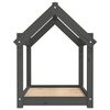 vidaXL Dog Bed Grey Solid Pine Wood Medium Tough Dog Bed Rectangular