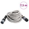vidaXL Garden Hose Silver Stainless steel hose, ABS connector 24.6 ft long