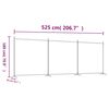 vidaXL 3-Panel Room Divider Anthracite 206.7"x70.9" Fabric