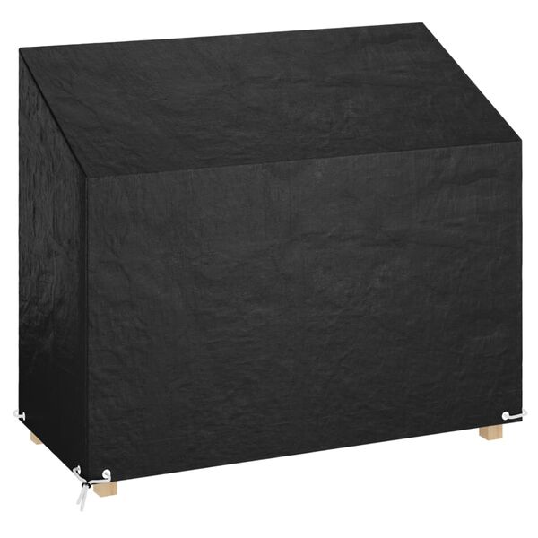vidaXL Garden Bench Cover Black Polyethylene, Aluminum