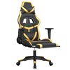 vidaXL Gaming Chair Black and Gold