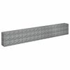 vidaXL Gabion Raised Bed Silver Galvanized steel 141.7 x 11.8 x 23.6 in