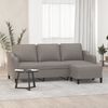 vidaXL 3-Seater Sofa with Footstool Taupe 70.9" Fabric