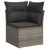 vidaXL Garden Sofa Set Grey PE rattan Medium Modular Garden Sofa Set