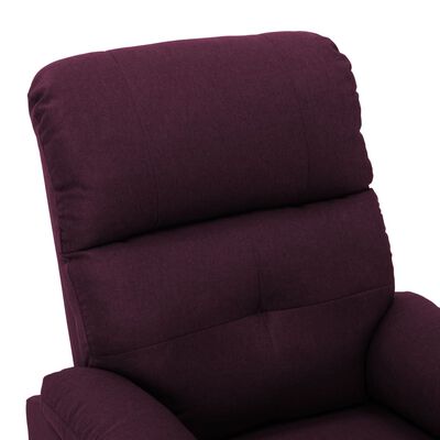 vidaXL Massage Recliner Purple Fabric