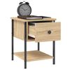 vidaXL Bedside Table Set of 2 Sonoma oak Engineered wood, iron Medium
