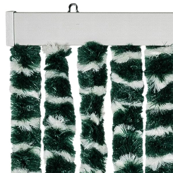 vidaXL Fly Curtain Green and White 39.4x78.7" Chenille