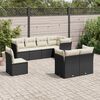 vidaXL Garden Sofa Set Black, Cream White