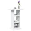 vidaXL Bar Table White Engineered Wood Tall Bar Table Square Modern