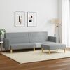vidaXL Sofa Bed Light Gray Polyester, Wood, Plastic Medium Convertible