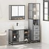vidaXL Bathroom Furniture Set Grey Sonoma Engineered wood, metal Medium