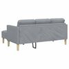vidaXL Sofa Set with Cushion 2 pcs Light Grey Polyester