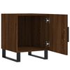 vidaXL Bedside Cabinet Set of 2 Brown Oak Engineered wood, Iron