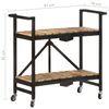 vidaXL Kitchen Trolley 34.2"x14.2"x31.9" Solid Mango Wood