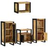 vidaXL Bathroom Furniture Set with Shelf 4 pcs Brown Solid Mango Wood