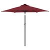 vidaXL Garden Parasol Bordeaux Red Steel, Polyester Large Tiltable