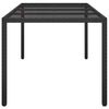 vidaXL Garden Table Black Poly rattan Large Durable Garden Table