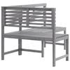vidaXL Corner Bench Gray Solid acacia wood with a gray wash finish Medium