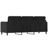 vidaXL 3-Seater Sofa Black Velvet, Metal, Textilene, Foam Large Durable