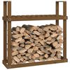 vidaXL Firewood Rack Honey Brown 43.3x13.8x42.7" Solid Wood Pine