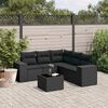 vidaXL Garden Sofa Set Black