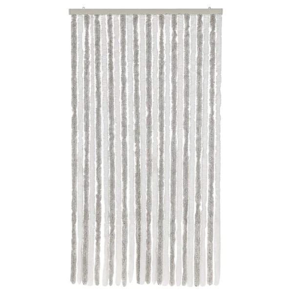 vidaXL Fly Curtain Light Grey and White 39.4x86.6" Chenille