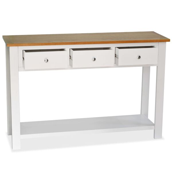vidaXL Console Table White and brown