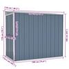vidaXL Garden Shed Gray Galvanized steel, metal Medium Durable