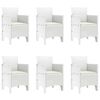 vidaXL Garden Dining Set 7 pcs White Polt rattan