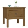 vidaXL Side Table Set of 2 Honey Brown Solid Pine Wood Small