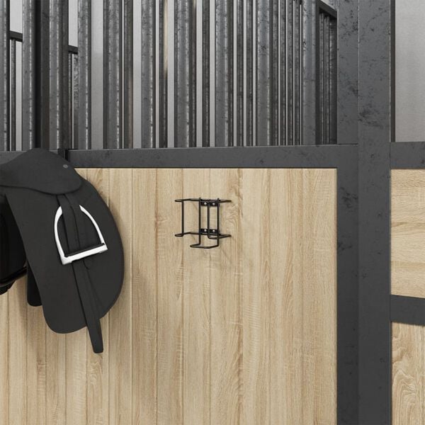 vidaXL Salt Lick Holder Black Steel Standard Durable Salt Lick Holder