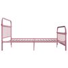 vidaXL Bed Frame Pink Metal Super King Robust Bed Frame Rectangular