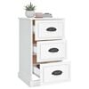 vidaXL Bedside Cabinet High gloss white Engineered wood Small